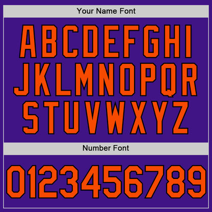 Custom Purple Orange-Black Authentic Throwback Baseball Jersey - Sky-Custom