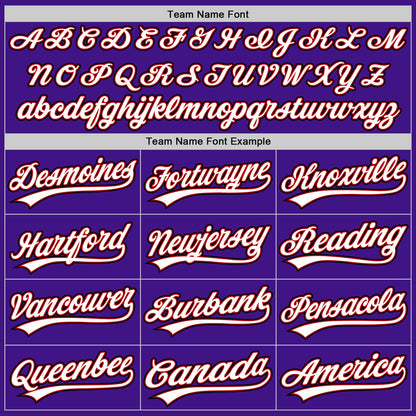 Custom Purple Red-Black Authentic Throwback Baseball Jersey - Sky-Custom