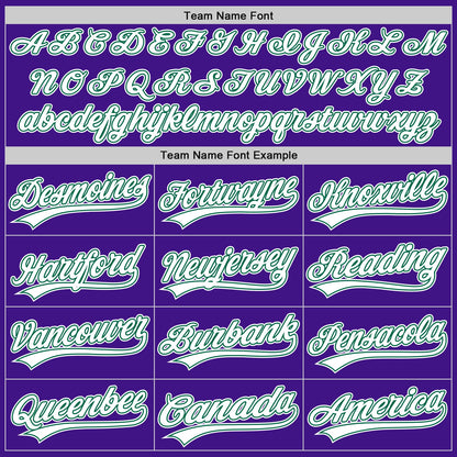 Custom Purple White-Kelly Green Authentic Throwback Baseball Jersey - Sky-Custom