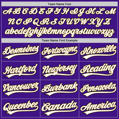 Custom Purple Old Gold-Black Authentic Throwback Baseball Jersey - Sky-Custom