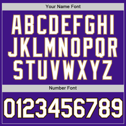 Custom Purple Old Gold-Black Authentic Throwback Baseball Jersey - Sky-Custom
