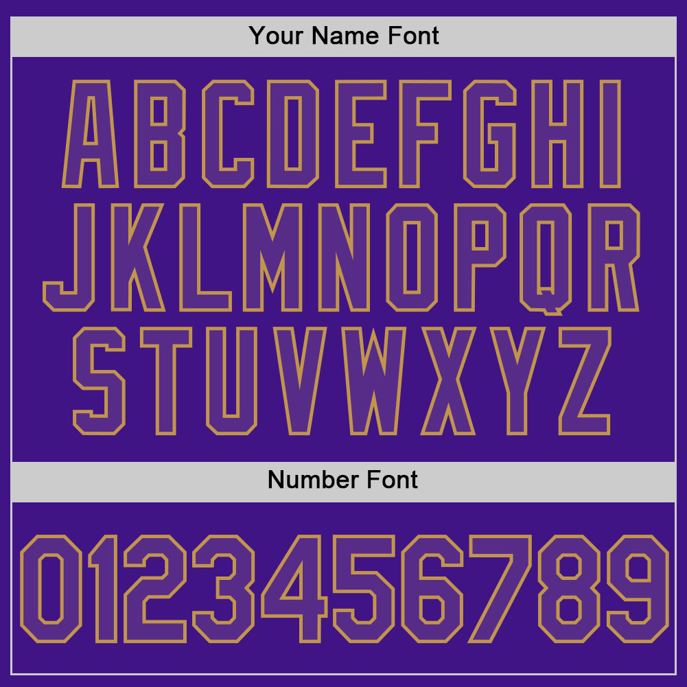 Custom Purple Old Gold-Black Authentic Throwback Baseball Jersey - Sky-Custom