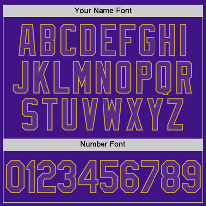 Custom Purple Old Gold-Black Authentic Throwback Baseball Jersey - Sky-Custom