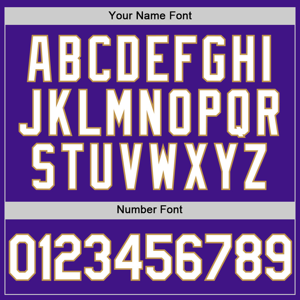 Custom Purple White-Old Gold Authentic Throwback Baseball Jersey - Sky-Custom