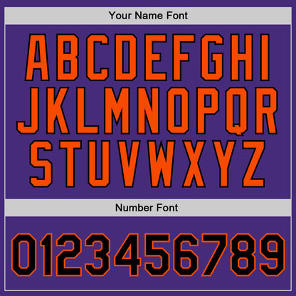 Custom Purple Black-Orange Authentic Throwback Basketball Jersey - Sky-Custom