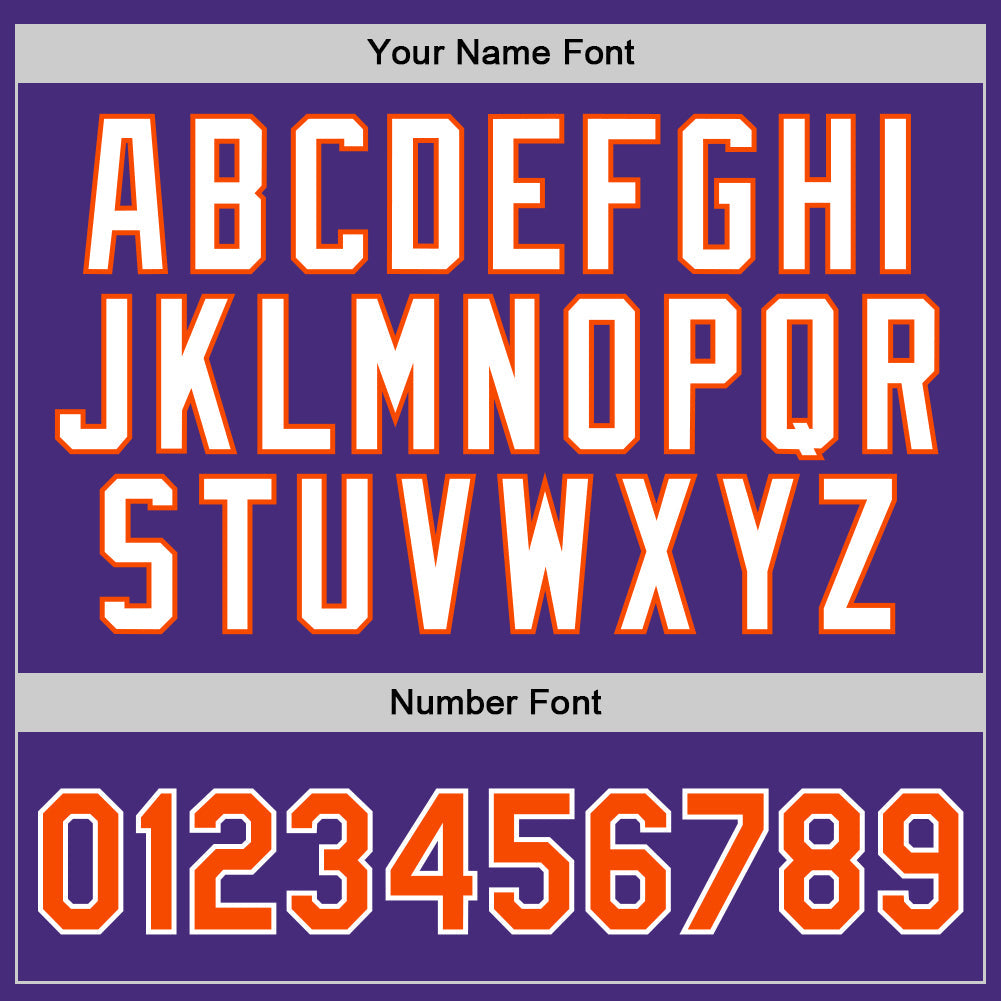 Custom Purple Orange-White Authentic Throwback Basketball Jersey - Sky-Custom