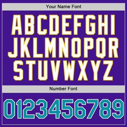 Custom Purple Teal-Yellow Mesh Authentic Throwback Baseball Jersey - Sky-Custom