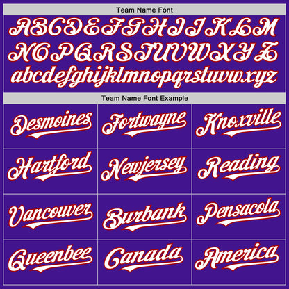 Custom Purple White-Red Mesh Authentic Throwback Baseball Jersey - Sky-Custom