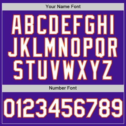 Custom Purple White-Orange Mesh Authentic Throwback Baseball Jersey - Sky-Custom