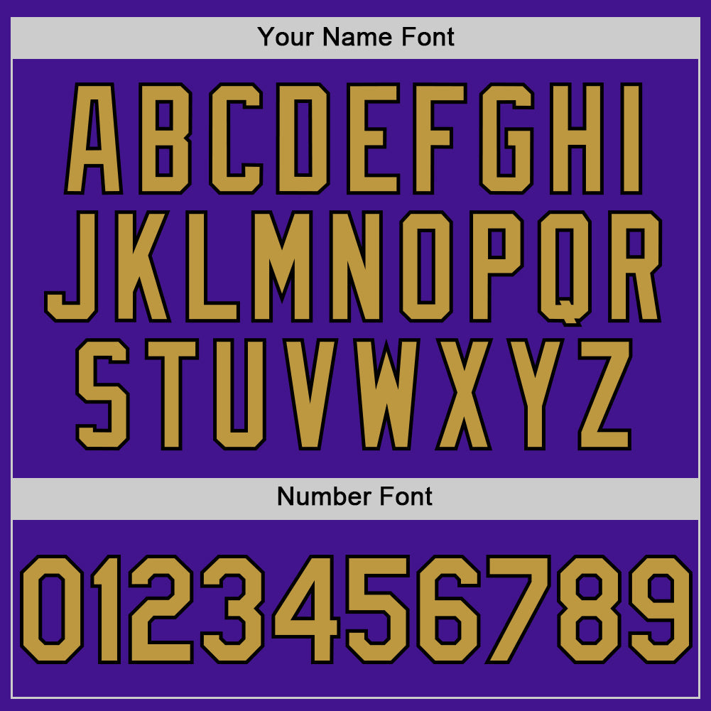 Custom Purple Old Gold-Black Mesh Authentic Throwback Baseball Jersey - Sky-Custom