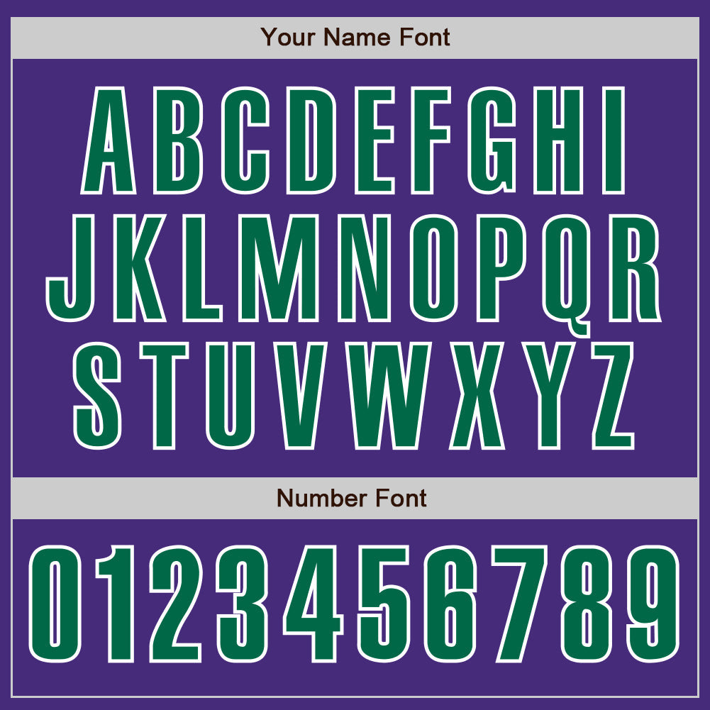 Custom Purple Kelly Green-White Authentic Baseball Jersey - Sky-Custom