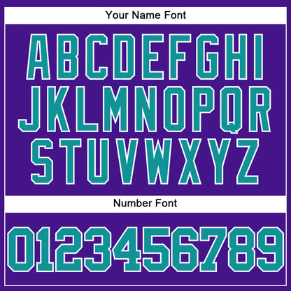 Custom Purple Teal-White Mesh Authentic Throwback Baseball Jersey - Sky-Custom