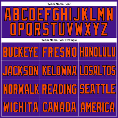 Custom Purple Black-Orange Mesh Authentic Throwback Baseball Jersey - Sky-Custom