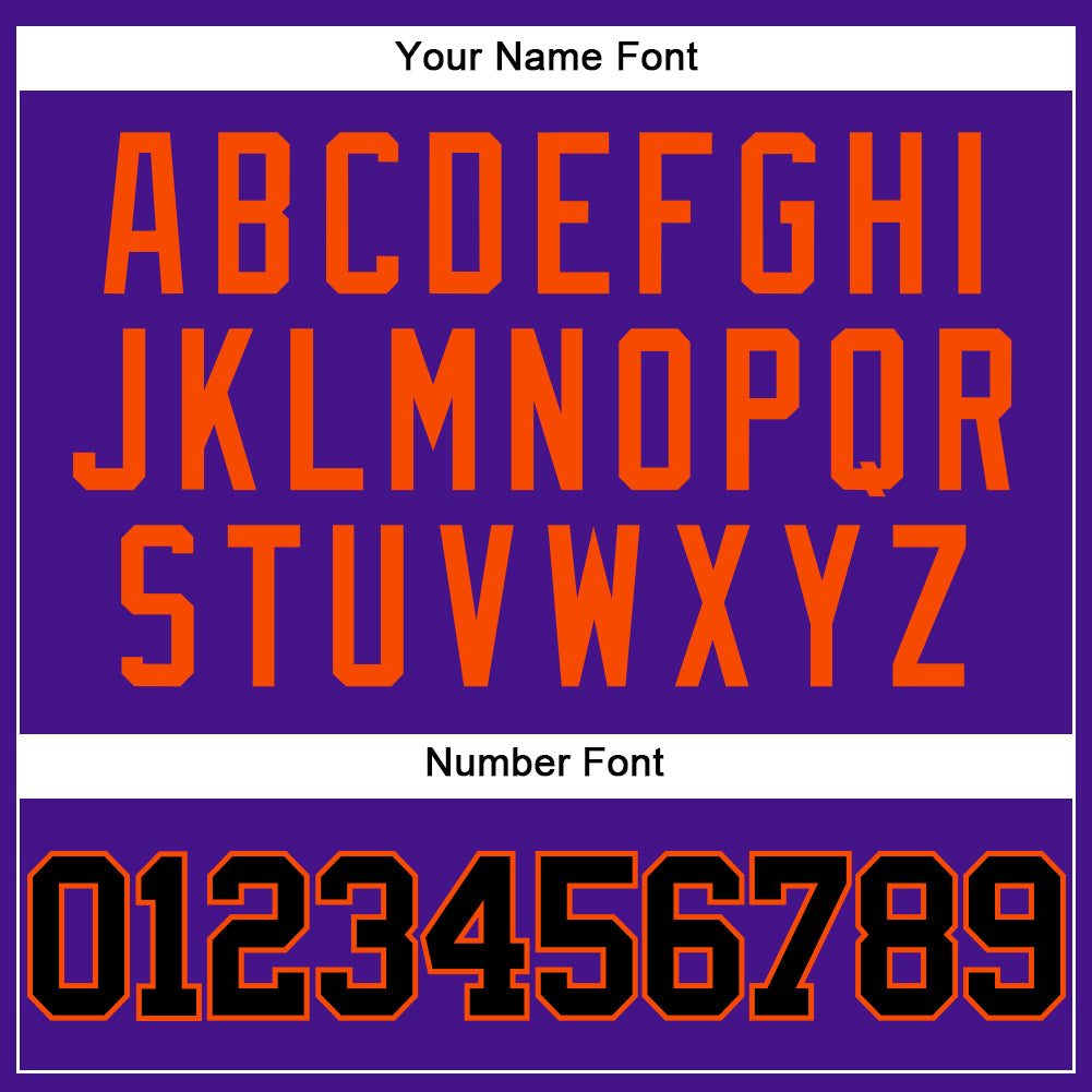 Custom Purple Black-Orange Mesh Authentic Throwback Baseball Jersey - Sky-Custom