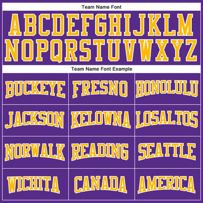 Custom Purple Gold-White Mesh Authentic Football Jersey - Sky-Custom