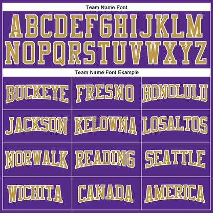 Custom Purple Old Gold-White Mesh Authentic Football Jersey - Sky-Custom