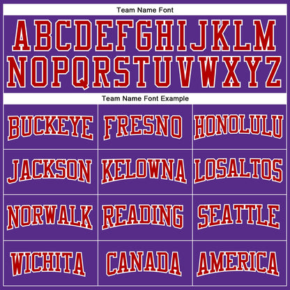 Custom Purple Red-White Mesh Authentic Football Jersey - Sky-Custom