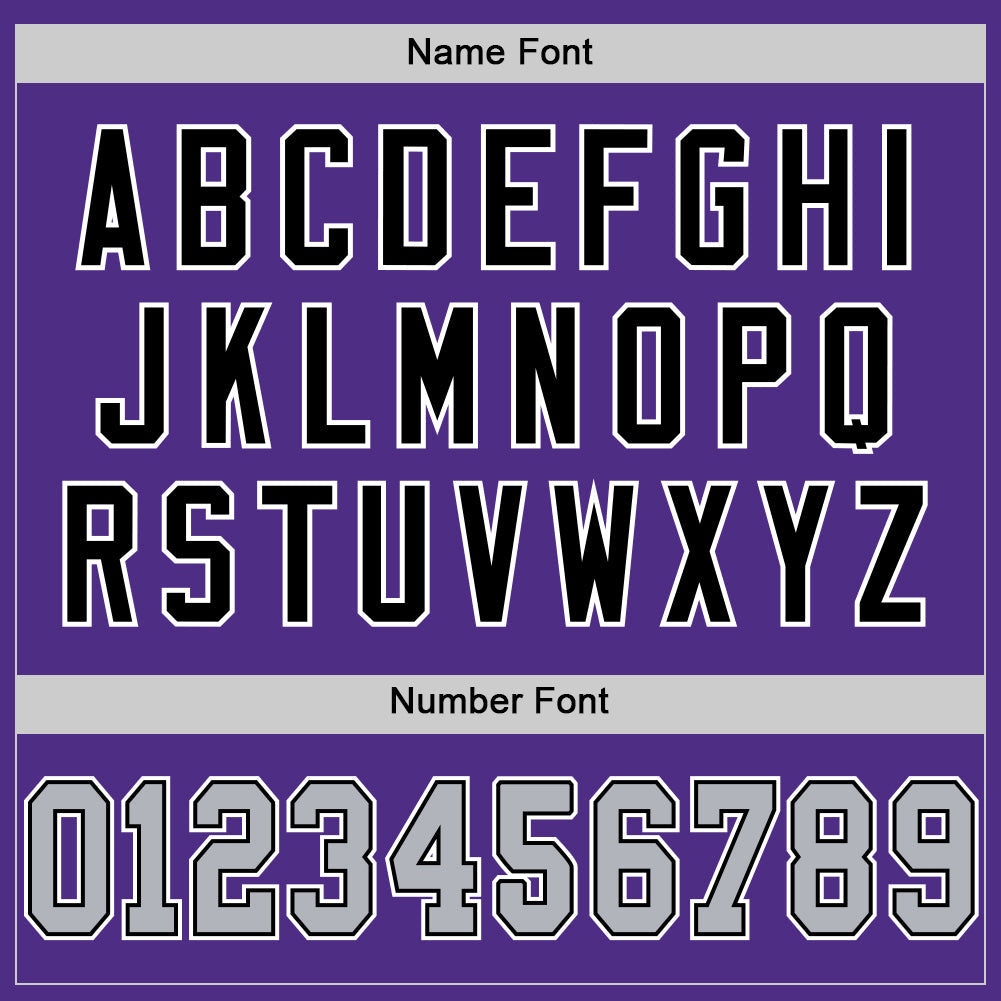 Custom Purple Gray-Black Mesh Authentic Throwback Football Jersey - Sky-Custom