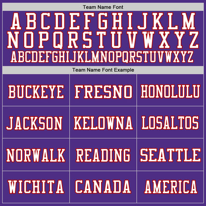 Custom Purple Red-White Mesh Authentic Throwback Football Jersey - Sky-Custom