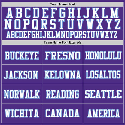 Custom Purple Light Blue-White Mesh Authentic Throwback Football Jersey - Sky-Custom