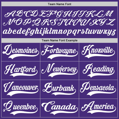 Custom Purple White Hockey Lace Neck Jersey - Sky-Custom