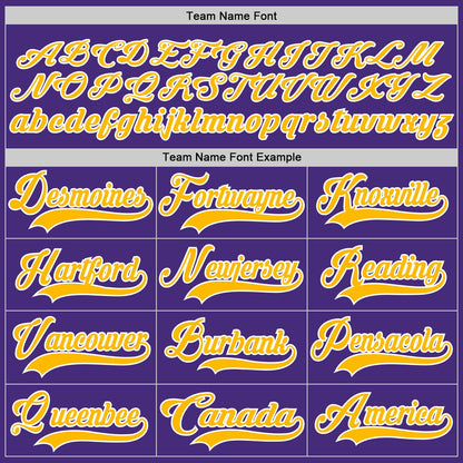 Custom Purple Gold-White Hockey Lace Neck Jersey - Sky-Custom