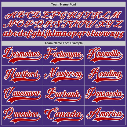 Custom Purple Red-White Hockey Lace Neck Jersey - Sky-Custom