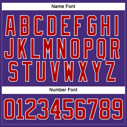 Custom Purple Red-White Hockey Lace Neck Jersey - Sky-Custom
