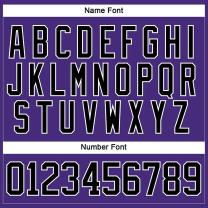 Custom Purple Black-White Hockey Lace Neck Jersey - Sky-Custom