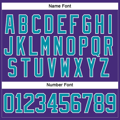 Custom Purple Teal-White Hockey Lace Neck Jersey - Sky-Custom