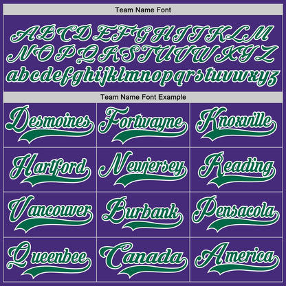 Custom Purple Kelly Green-White Hockey Lace Neck Jersey - Sky-Custom