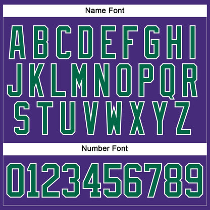 Custom Purple Kelly Green-White Hockey Lace Neck Jersey - Sky-Custom