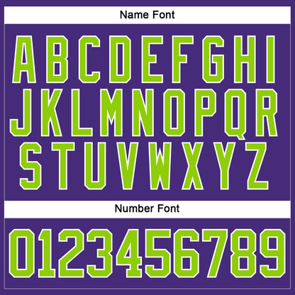 Custom Purple Neon Green-White Hockey Lace Neck Jersey - Sky-Custom