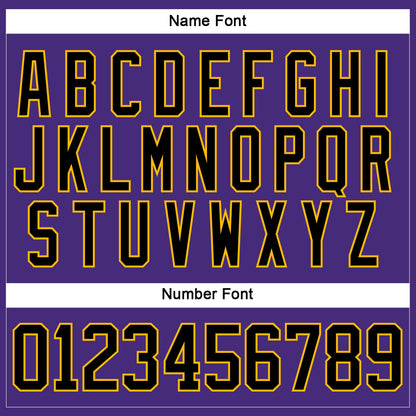 Custom Purple Black-Gold Hockey Lace Neck Jersey - Sky-Custom