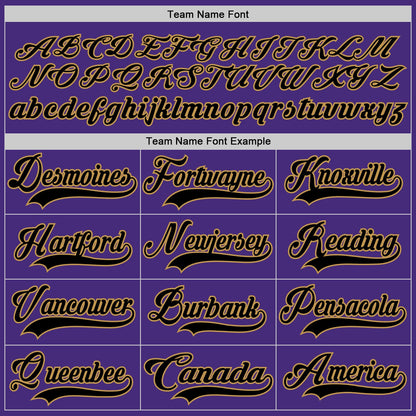 Custom Purple Black-Old Gold Hockey Lace Neck Jersey - Sky-Custom