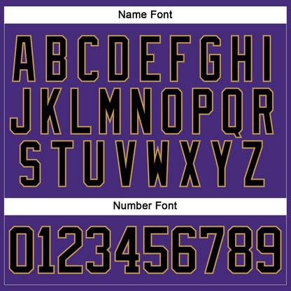 Custom Purple Black-Old Gold Hockey Lace Neck Jersey - Sky-Custom