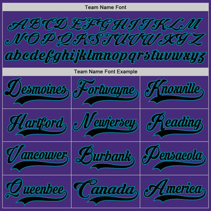 Custom Purple Black-Teal Hockey Lace Neck Jersey - Sky-Custom