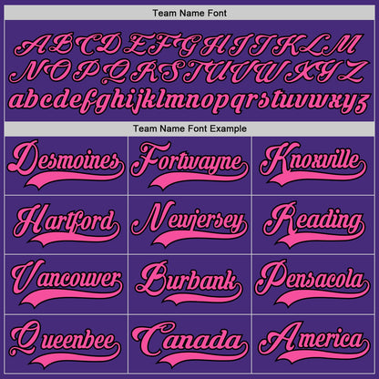 Custom Purple Pink-Black Hockey Lace Neck Jersey - Sky-Custom
