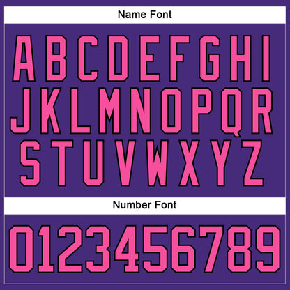Custom Purple Pink-Black Hockey Lace Neck Jersey - Sky-Custom