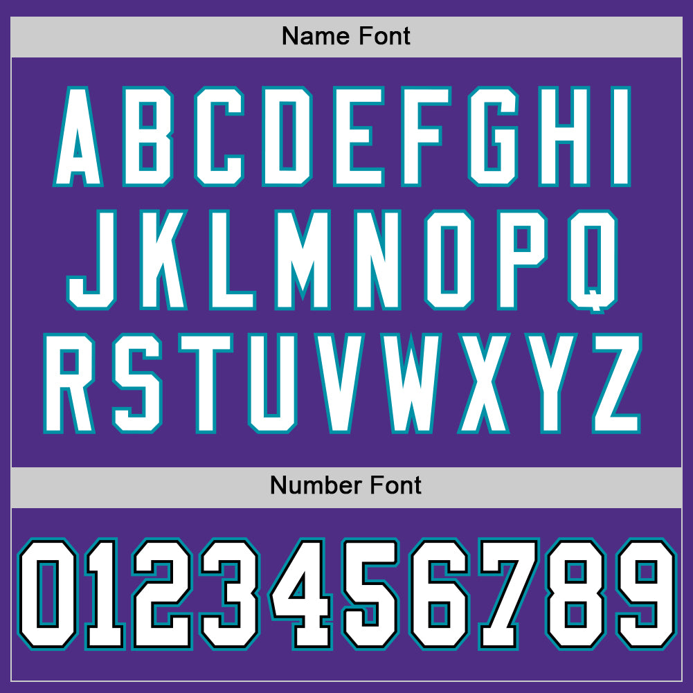 Custom Purple Black-Teal Mesh Authentic Throwback Football Jersey - Sky-Custom