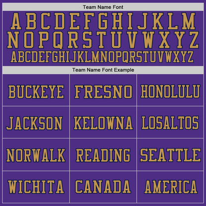 Custom Purple Navy-Old Gold Mesh Authentic Throwback Football Jersey - Sky-Custom