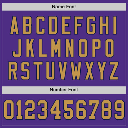 Custom Purple Old Gold-Navy Mesh Authentic Throwback Football Jersey - Sky-Custom