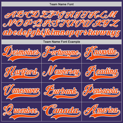 Custom Purple Orange-White Hockey Jersey - Sky-Custom