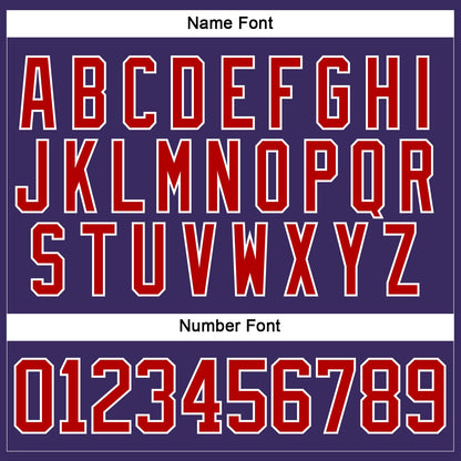 Custom Purple Red-White Hockey Jersey - Sky-Custom