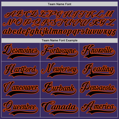 Custom Purple Black-Orange Hockey Jersey - Sky-Custom