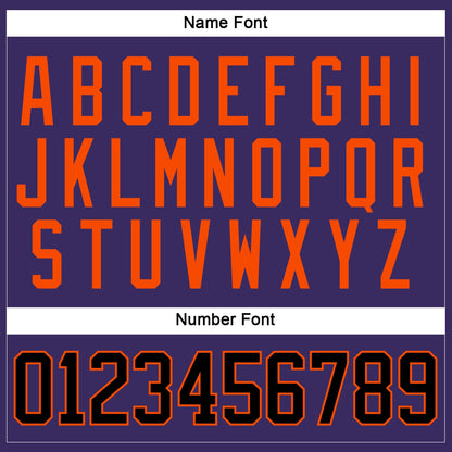 Custom Purple Black-Orange Hockey Jersey - Sky-Custom
