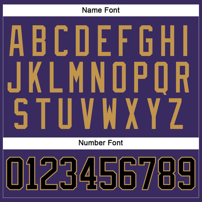 Custom Purple Black-Old Gold Hockey Jersey - Sky-Custom