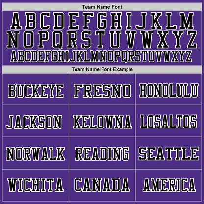 Custom Purple Black-White Mesh Authentic Football Jersey - Sky-Custom