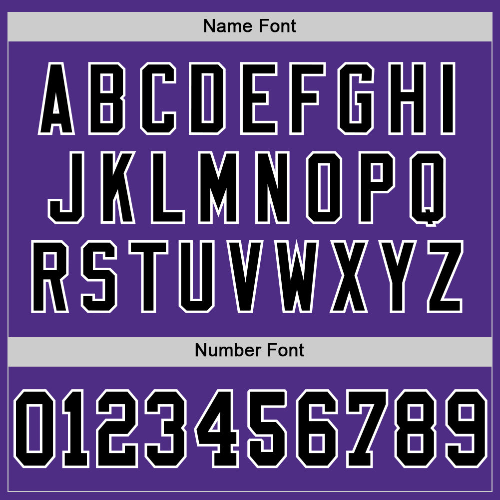 Custom Purple Black-White Mesh Authentic Football Jersey - Sky-Custom