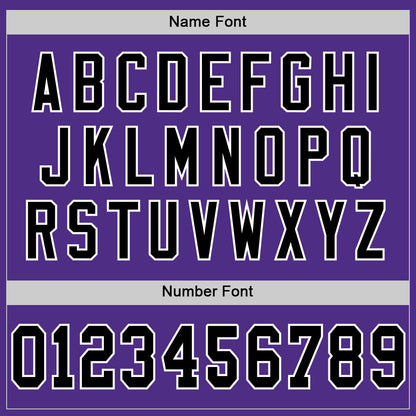 Custom Purple Black-White Mesh Authentic Football Jersey - Sky-Custom